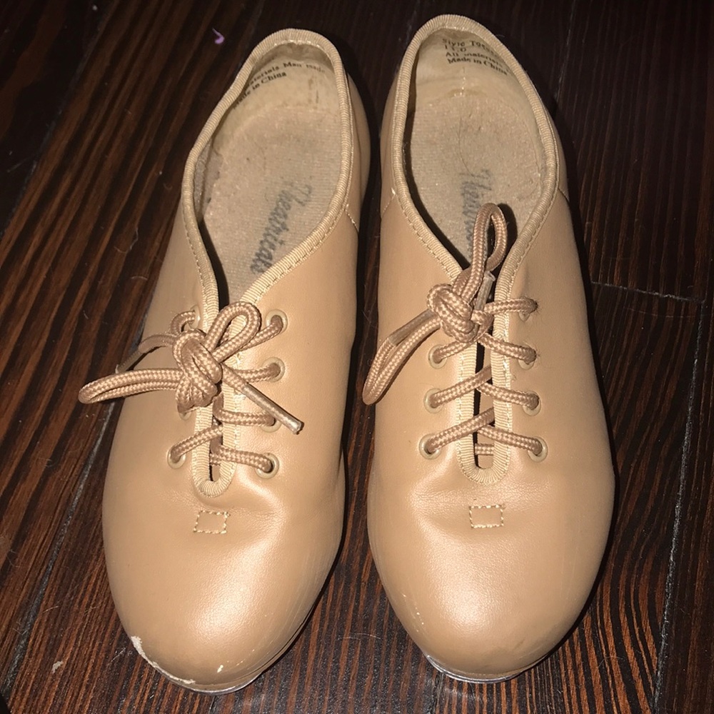 Girls size 13 tan tap shoes